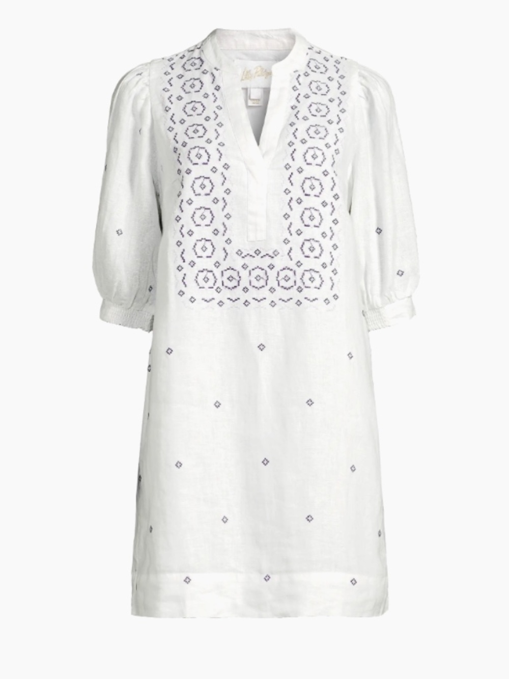 Lilly Pulitzer Mialeigh Embroidered Shift Dress  Water Hyacinth size 8
